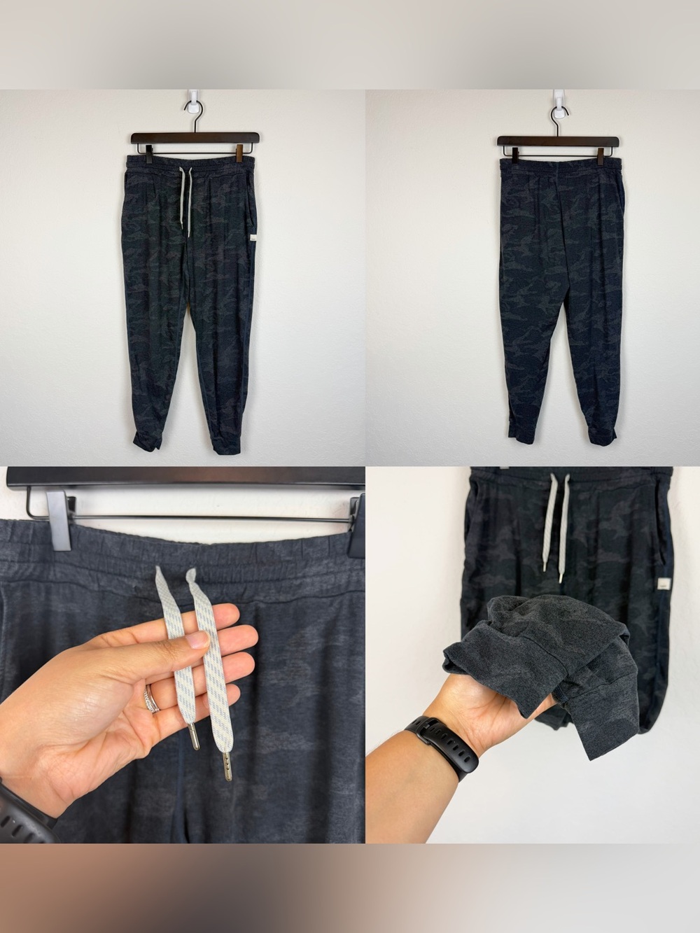 •VUORI• Performance Joggers Camo Black Grey Size Medium